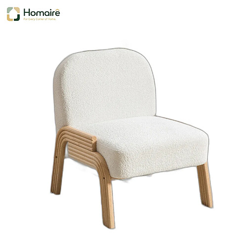 HOMAIRE Fauteuil d'appoint Ivory en chenille de 72 x 61 x 78 cm