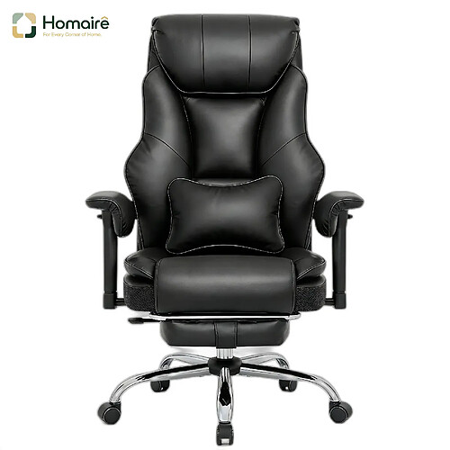 HOMAIRE Chaise de bureau noir en métal et polyuréthane de 77 × 77 × 125.5 cm