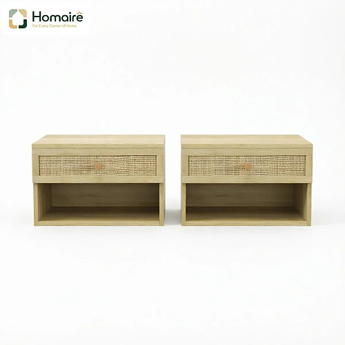 HOMAIRE Table d'appoint en bois naturelles 40 x 34 x 23 cm