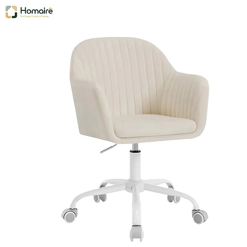 HOMAIRE Chaise de bureau blanc en métal et de 40 × 40 × 87 cm