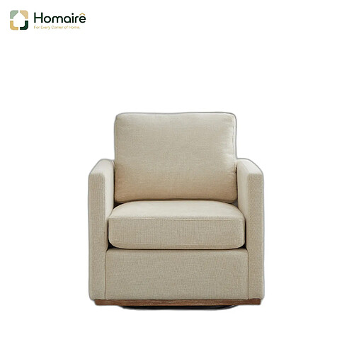 HOMAIRE Fauteuil, chenille, beige en beige 85 x 78 x 88,5 cm
