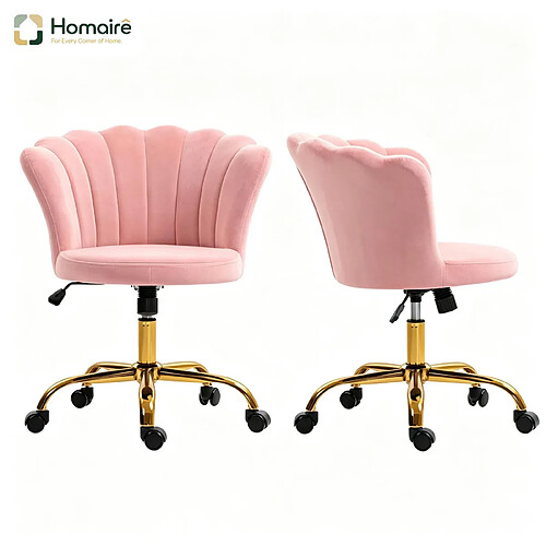 HOMAIRE Chaise de bureau rose en de 64 × 64 × 90 cm