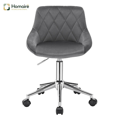 HOMAIRE Chaise de bureau gris en métal et de 37.5 × 37.5 × 77 cm