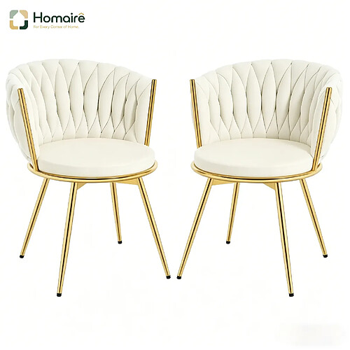 HOMAIRE Chaise de jardin en beige et beige 59.5 x 60.5 x 78 cm