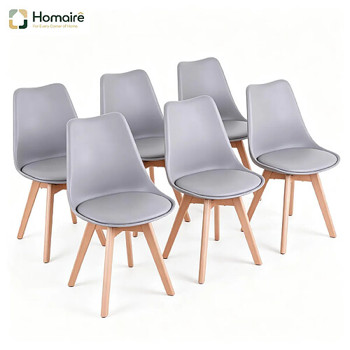 HOMAIRE Chaise en plastique gris 49 x 42 x 83 cm