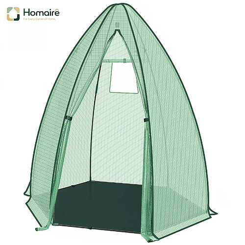 HOMAIRE Serre vert en polyéthylène et acier de 160 × 160 × 180 cm