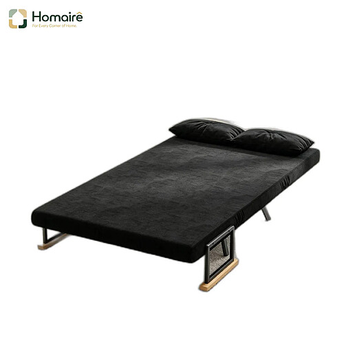 HOMAIRE Fauteuil noir en acier et velours 102 x 73 x 81 cm