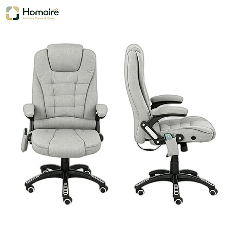 HOMAIRE Chaise de bureau gris en Nylon et polyester de 72 × 72 × 120 cm