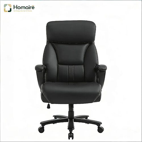 HOMAIRE Chaise de bureau noir en métal et polyuréthane de 72 × 72 × 127 cm