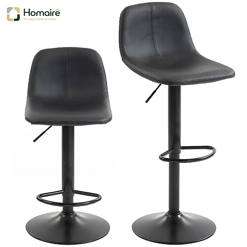 HOMAIRE Chaise de jardin en acier noir 37 x 44 x 104 cm