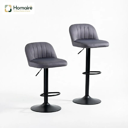 HOMAIRE Chaise de jardin en acier, mousse et polyester noir 43 x 45 x 101 cm
