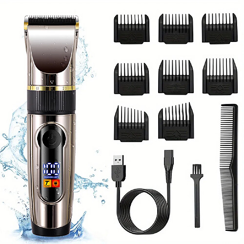 Tondeuse à cheveux HATTEKER RFC-690, coupe précise, sans fil, IPX6