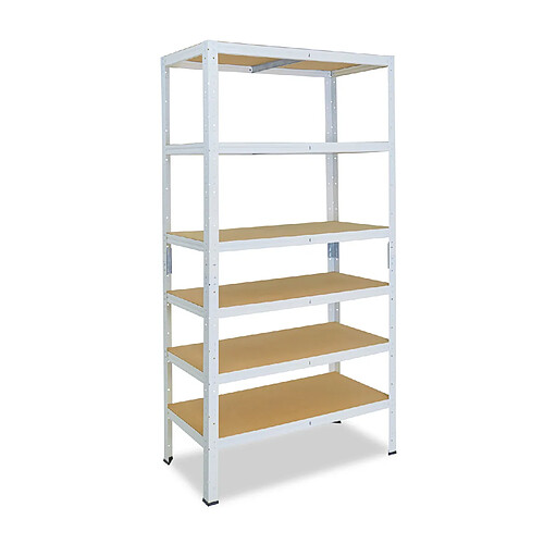 shelfplaza HOME 230x100x50 cm Étagère charges lourde en blanc avec 6 étagères 145 kg par étagère