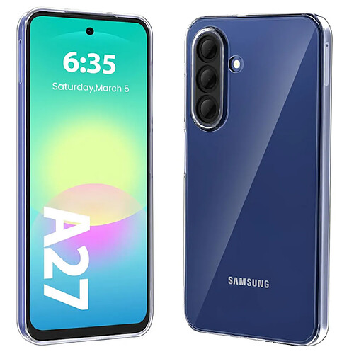 Htdmobiles Coque pour Samsung Galaxy A27 5G - housse etui silicone gel fine + film ecran - TRANSPARENT