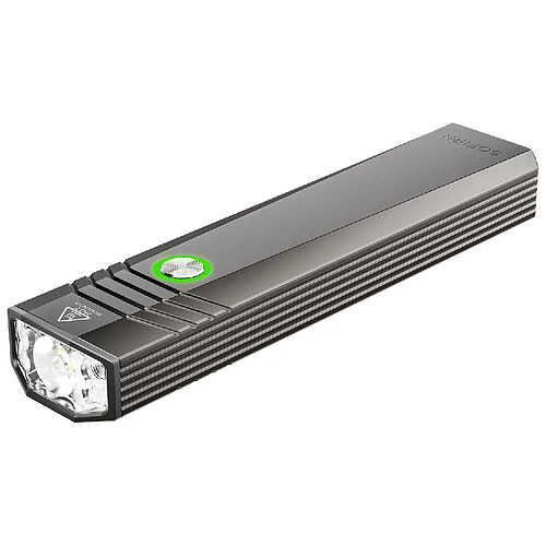 ST1 Lampe Torche, 1500LM, Design Cyber, 226M, 5 Modes, Rechargeable Type-C, Dragonne Portab