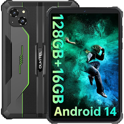OUKITEL RT3 PRO, 16 Go (4 + 12 Go) 128 Go, Gris/Orange/Vert