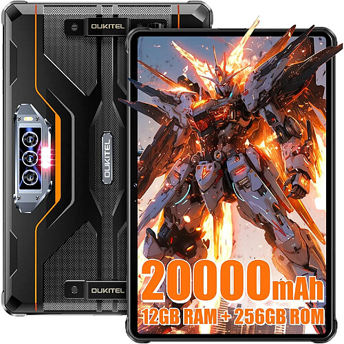 OUKITEL RT8, 12 Go (6+6 Go) 256 Go, Noir/Orange