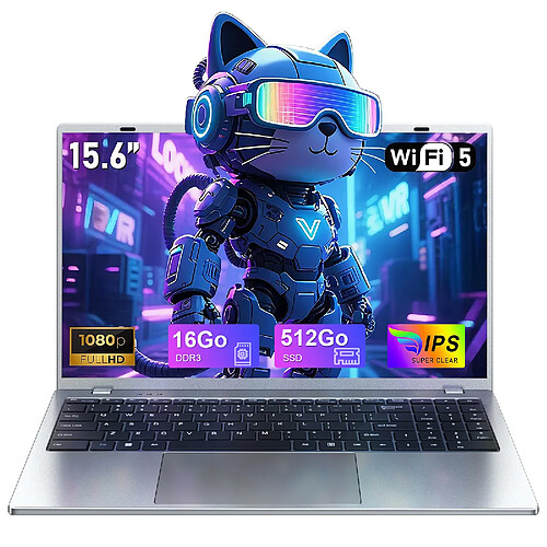 PC Portable VANWIN 15,6" FHD - Pentium Gold 6500Y - 16Go RAM/512Go SSD - Win 11 Pro