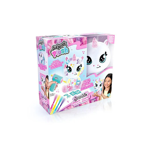Canal Toys Licorne Pailletée - Kit peluche à vaporiser électronique, marqueurs & pochoirs