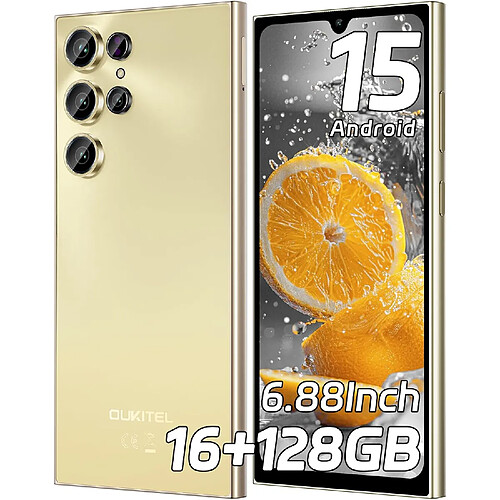 Smartphone OUKITEL C61 batterie 5150mAh 16Go+128Go écran 6,88" 90Hz Android15