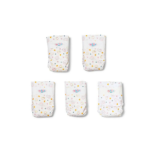 BABY born Couches de poupée 5-pack - Pour poupées 43 cm - Multicolores