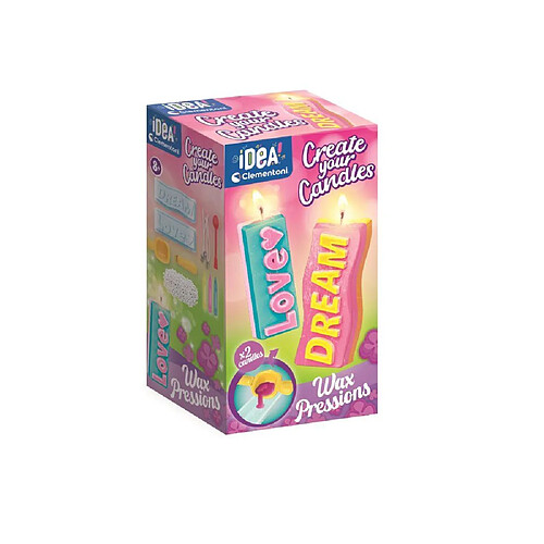 Clementoni Waxpressions - Kit bougies message pour 2 bougies - 8 ans et +