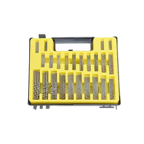INF Set de forets micro hélicoïdaux 150 pcs en boîte plastique - Acier à roulements, multicolo