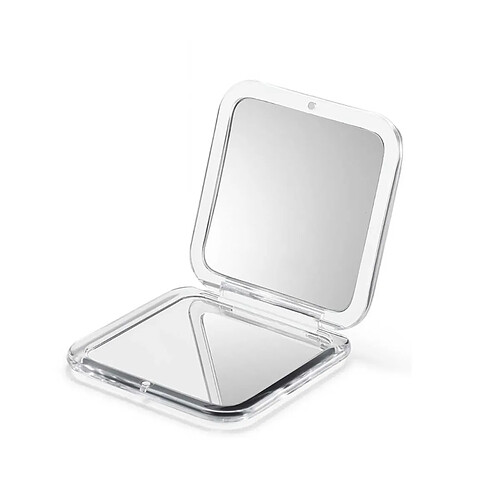 INF Miroir de Maquillage Grossissant 20X Blanc - Miroir de Poche Pliant Double Face Compact po