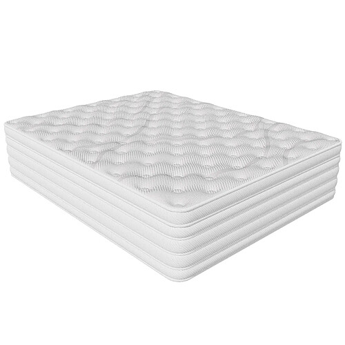 DEWINNER Matelas 90x200x32 cm, fermeté moyenne H3/H4,matelas hybride à ressorts ensachés