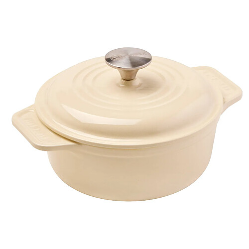 Cocotte Induction Fonte Émaillée 20 cm, Dutch Oven 1,9L, Sans PTFE et PFOA 30810 Victoria
