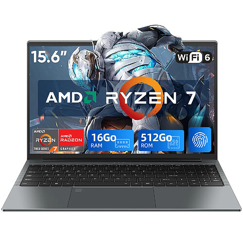 VANWIN PC Portable 15.6" AMD Ryzen 7 5825U(8C/16T)-16Go RAM-512Go SSD-Webcam HD-Win 11 Pro