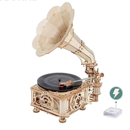 ByteLike Tourne-disque vintage style gramophone
