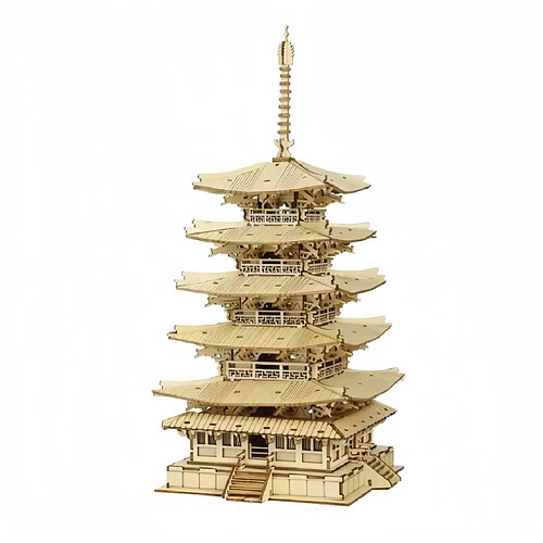 ByteLike Maquette 3D tour japonaise bois