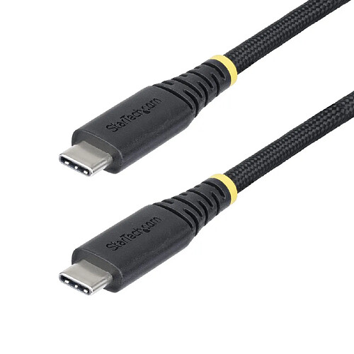 Startech.com Câble USB-C vers USB-C – Noir et blanc