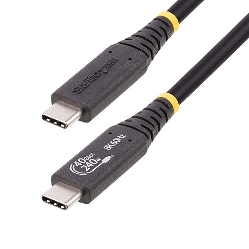 Startech.com Câble USB4 USB-C vers USB-C - Noir
