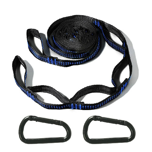 INF Sangles de Hamac de Camping Portables Multi-Boucles Bleues pour Extérieur (Lot de 2) avec