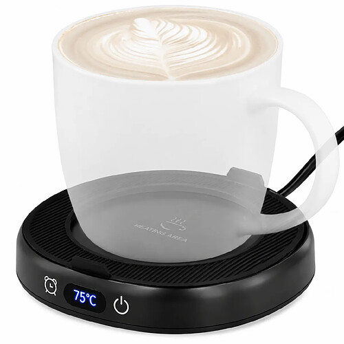 INF Chauffe-tasse avec réglages de température - Gardez votre boisson au chaud Black