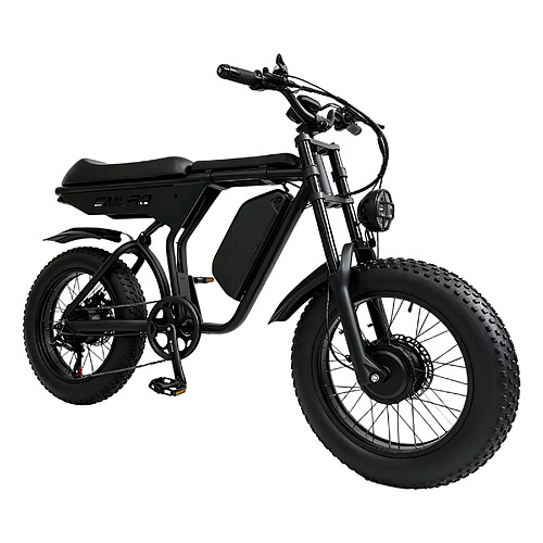 Vélo électrique E5 double moteur 1500W batterie 48V23Ah 50km/h,Shimano 7v autonomie 70km