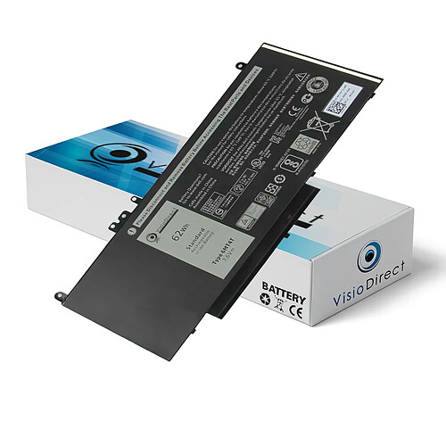 Visiodirect Batterie lithium-ion pour Dell 6MT4T - 7 200 mAh