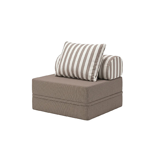 Canapé Modulable 1 Place Imperméable Taupe Hauteur 68 cm Skoffa