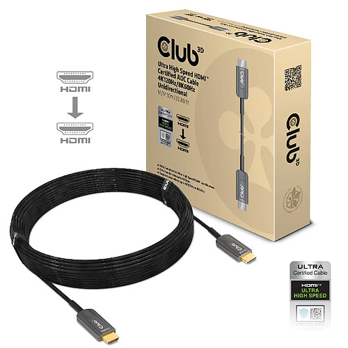 Club 3D Câble club3D CAC-1376 HDMI 10 m HDMI type A (standard) noir