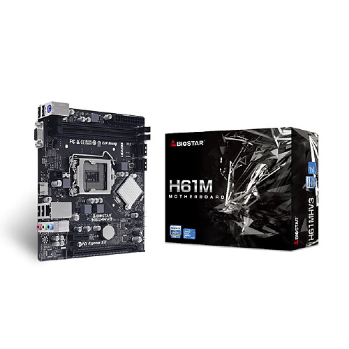 Biostar H61MHV3 Carte Mère Intel H61 LGA 1155 (Socket H2) Micro ATX