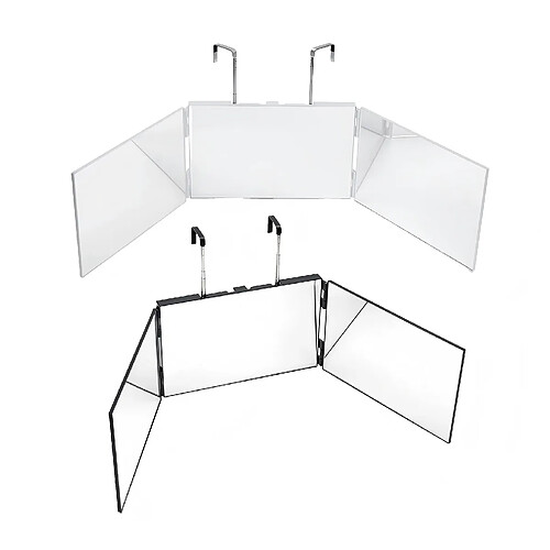 ByteLike Miroir de Coiffure Pliable à 3 Faces Blanc avec LED