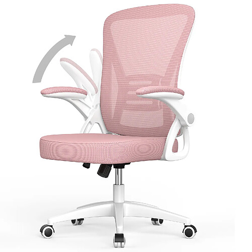 RATTANTREE Fauteuil De Bureau Ergonomique D'occasion Rose à Accoudoirs Repliables · Occasion