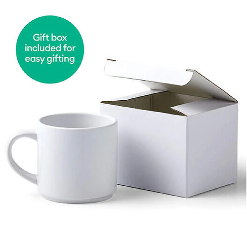 Lot de 4 mugs- Cricut Céramique - Blanc 300 ml