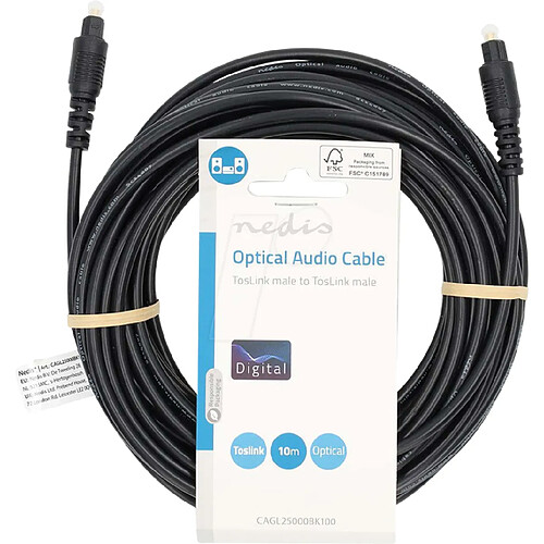 Nedis Câble audio optique – Noir