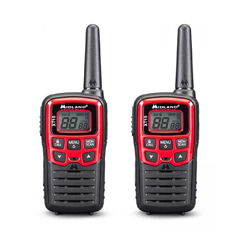 Midland XT10 - Noir et rouge