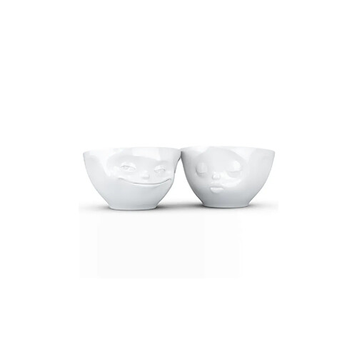 Lot de 2 bols - Porcelaine - Blanc 11.7
