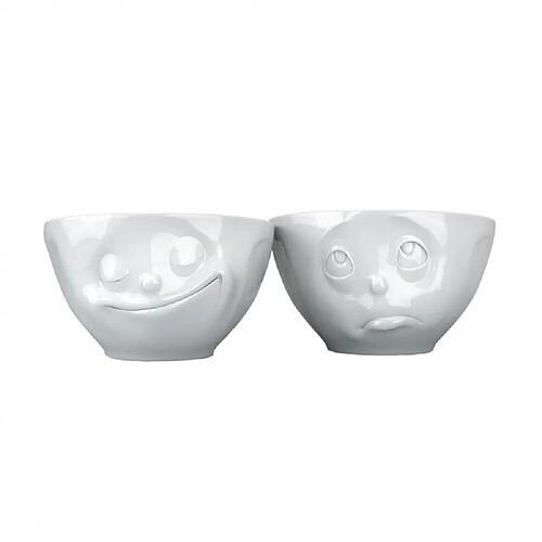 Lot de 2 bols - Porcelaine - Blanc 11.7