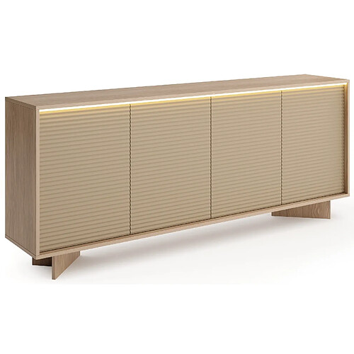SELSEY - Buffet Semi - 203 cm - Chêne